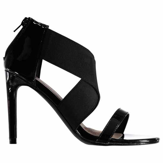 Full Circle Дамски Сандали Elastic Strap Ladies Sandals Black Дамски сандали и джапанки