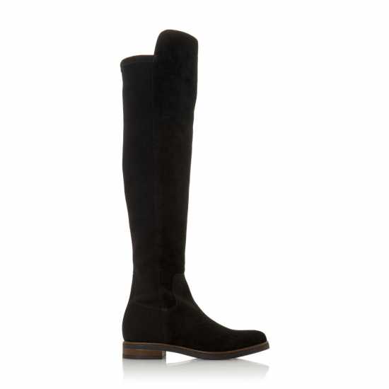Дамски Високи Ботуши Dune London Tropic Flat Knee High Boots Черно Дамски ботуши