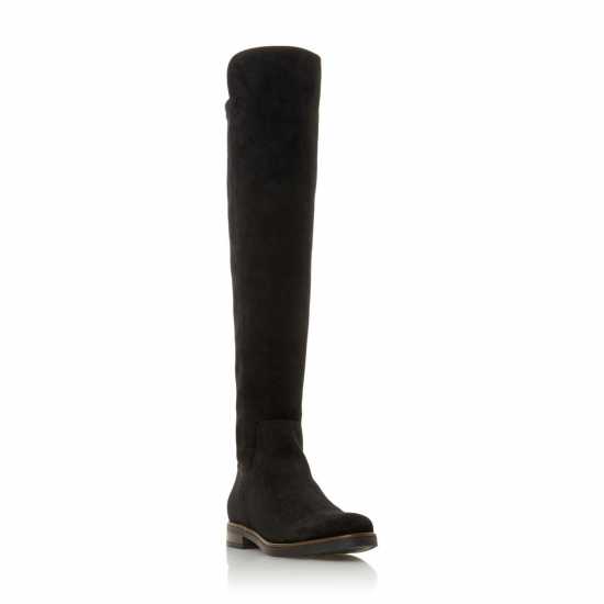 Дамски Високи Ботуши Dune London Tropic Flat Knee High Boots Черно Дамски ботуши