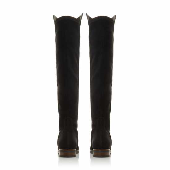 Дамски Високи Ботуши Dune London Tropic Flat Knee High Boots Черно Дамски ботуши