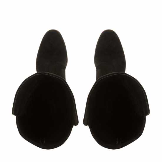 Дамски Високи Ботуши Dune London Tropic Flat Knee High Boots Черно Дамски ботуши