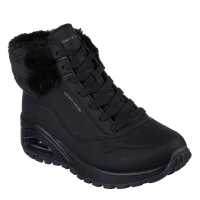 Skechers Мъжки Боти Uno Rugged Womens Boots Black Дамски ботуши