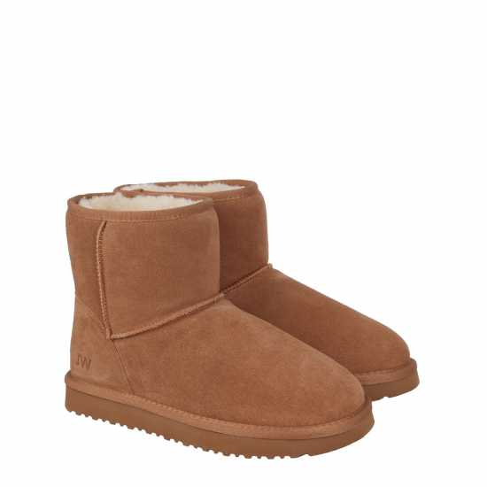 Ботуши С Топла Подплата Jack Wills Mid Snug Boots Tan Дамски ботуши