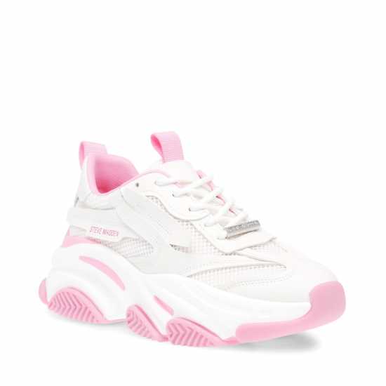 Steve Madden Possession Shoes White/Pink 