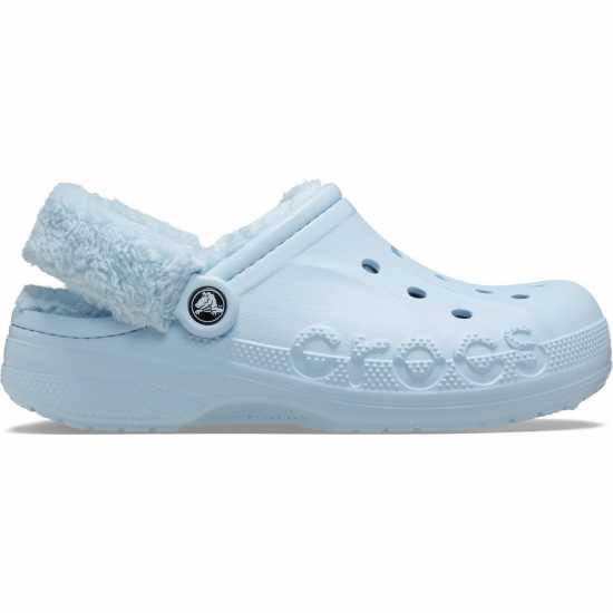 Crocs Baya Lined Fuzz Strap Mule Slippers Минерален син 