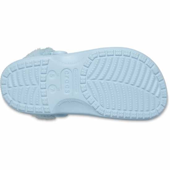 Crocs Baya Lined Fuzz Strap Mule Slippers Минерален син 