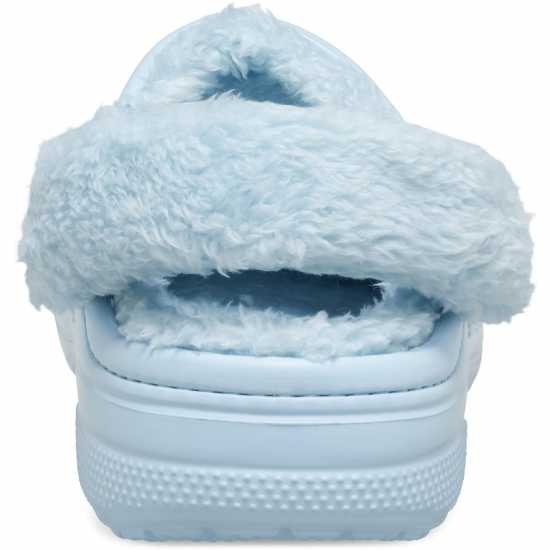 Crocs Baya Lined Fuzz Strap Mule Slippers Минерален син 