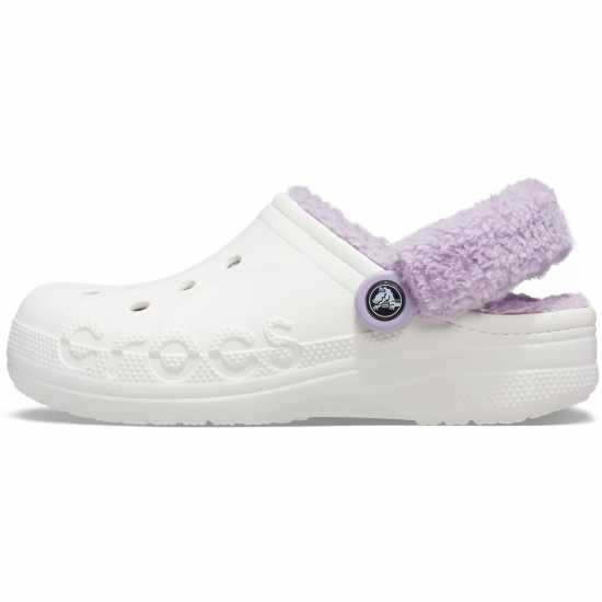 Crocs Baya Lined Fuzz Strap Mule Slippers Бяло/Лаванда 