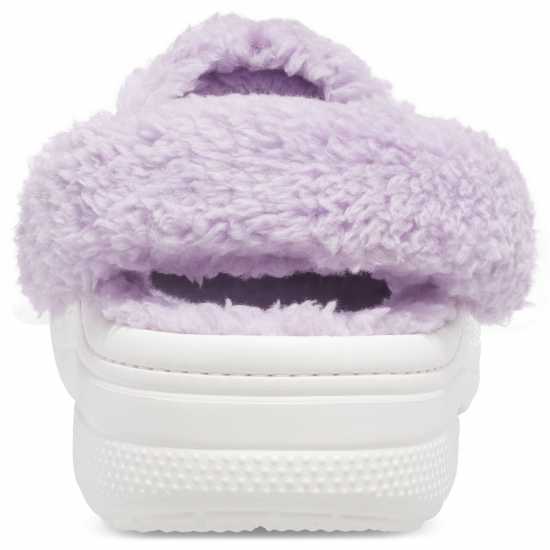 Crocs Baya Lined Fuzz Strap Mule Slippers Бяло/Лаванда 