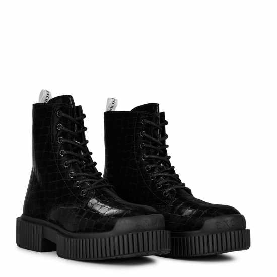 Armani Exchange Мотоциклетни Ботуши Women's Calf Leather Biker Boots Armani Exchange Мотоциклетни Ботуши Women's Calf Leather Biker Boots