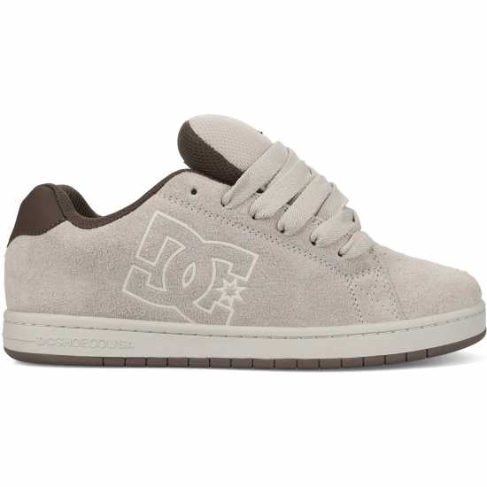 DC Men's Gaveler Low Skate Shoes Taupe/White 
