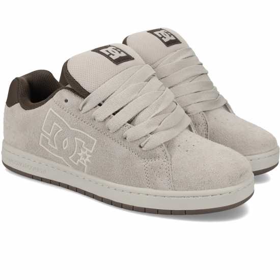 DC Men's Gaveler Low Skate Shoes Taupe/White 
