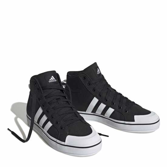 Adidas Bravada 2.0 Lifestyle Skateboarding Canvas Mid-Cut Shoes Mens Black/White Мъжки текстилни маратонки и платненки