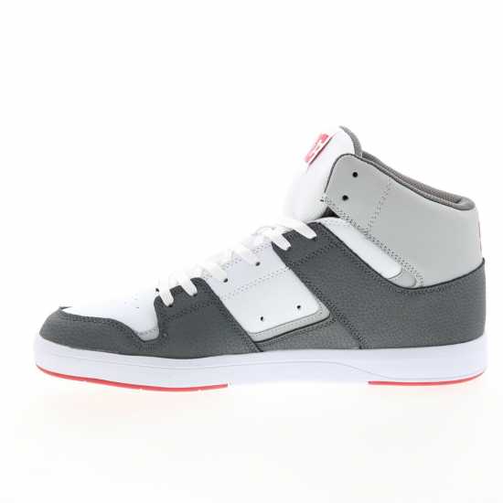 Dc Cure High Top Trainers Mens White/Grey/Red - Мъжки маратонки