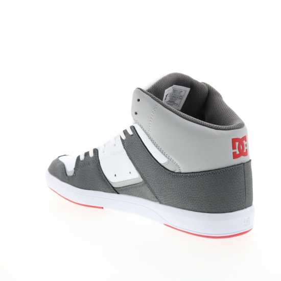 Dc Cure High Top Trainers Mens White/Grey/Red Мъжки маратонки