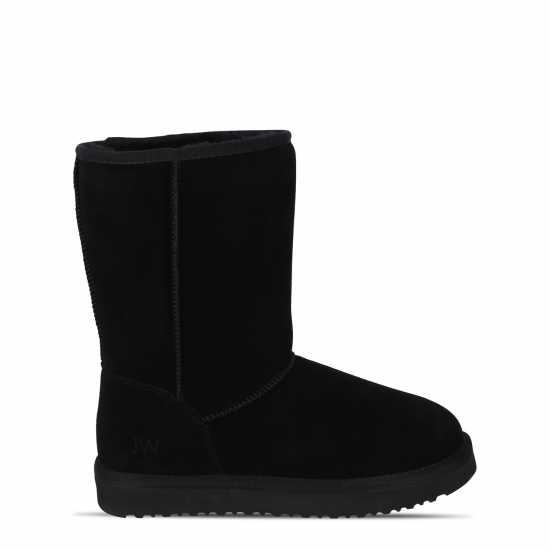 Ботуши С Топла Подплата Jack Wills High Snug Boots Black Дамски ботуши