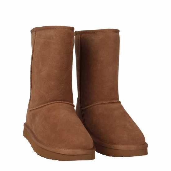 Ботуши С Топла Подплата Jack Wills High Snug Boots Tan Дамски ботуши
