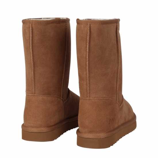 Ботуши С Топла Подплата Jack Wills High Snug Boots Tan Дамски ботуши