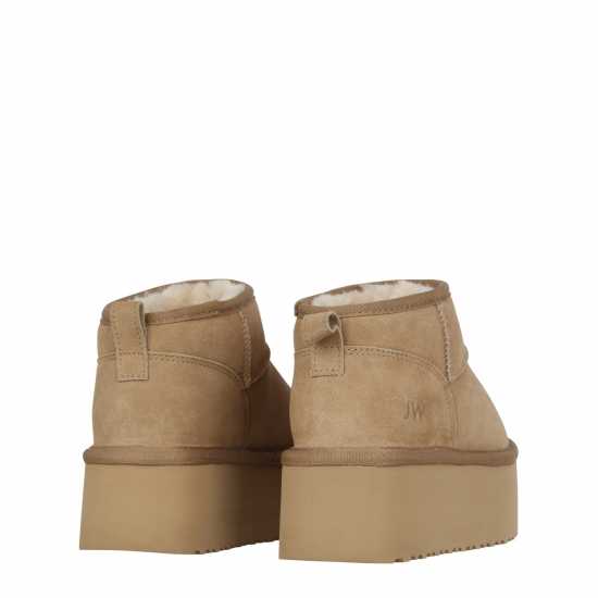 Ботуши С Топла Подплата Jack Wills Platform Snug Boots Sand Дамски ботуши