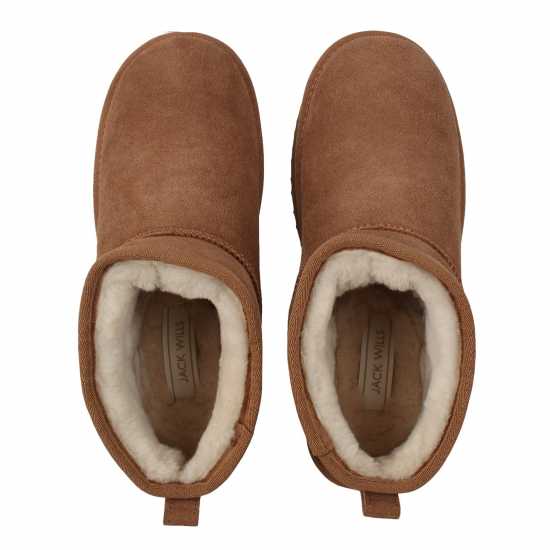 Ботуши С Топла Подплата Jack Wills Platform Snug Boots Tan Дамски ботуши