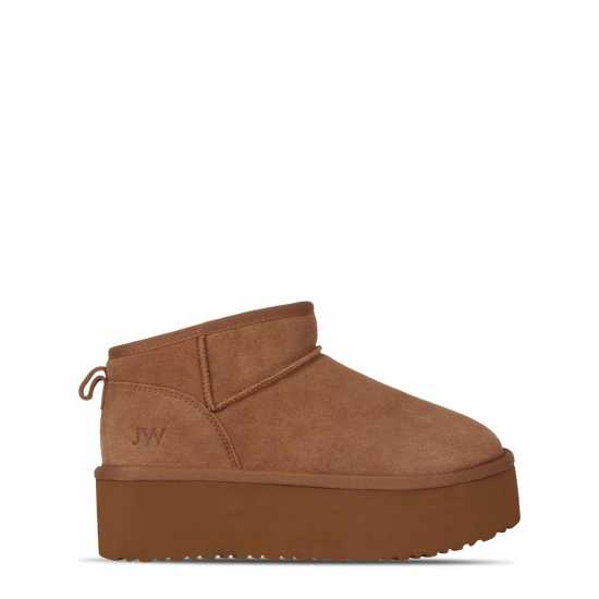 Ботуши С Топла Подплата Jack Wills Platform Snug Boots Кафяво Дамски ботуши