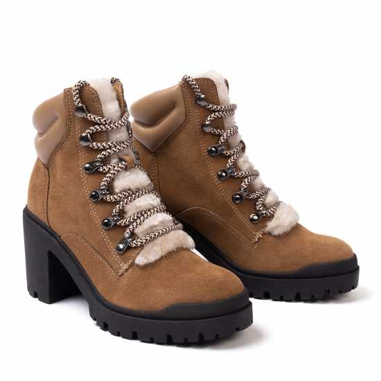 Golddigga Suede Heel Women Boots  