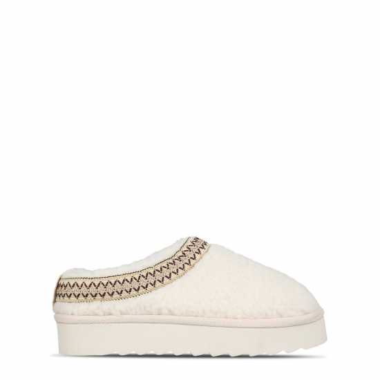 Боти Be You Borg Trim Mule Flat Ankle Boots Cream 