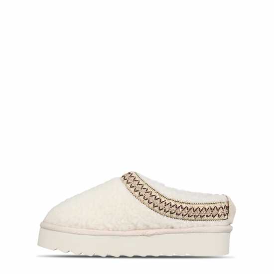 Боти Be You Borg Trim Mule Flat Ankle Boots Cream 