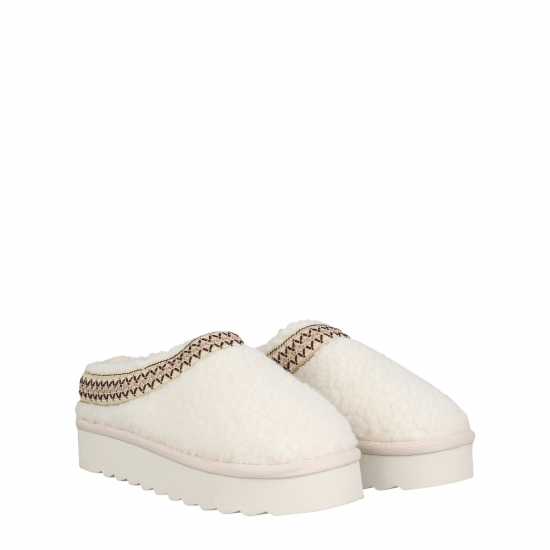 Боти Be You Borg Trim Mule Flat Ankle Boots Cream 