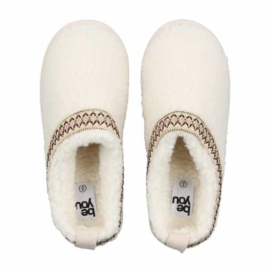 Боти Be You Borg Trim Mule Flat Ankle Boots Cream 