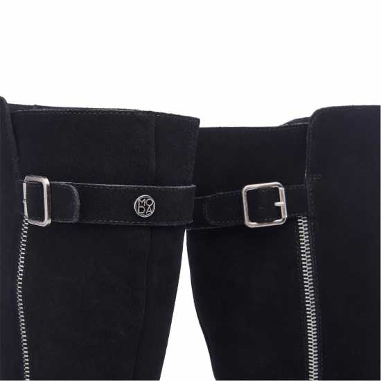 Moda In Pelle Senlis Black Suede Boots  Дамски ботуши