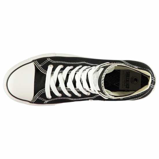 Soulcal Canvas High Trainers Mens Черно/Бяло 