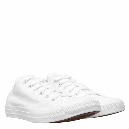 Мъжки маратонки Converse Lifestyle Chuck Taylor All Star Mono Canvas Trainers Бяло 137 Converse Lifestyle Chuck Taylor All Star Mono Canvas Trainers Бяло 137 Мъжки маратонки