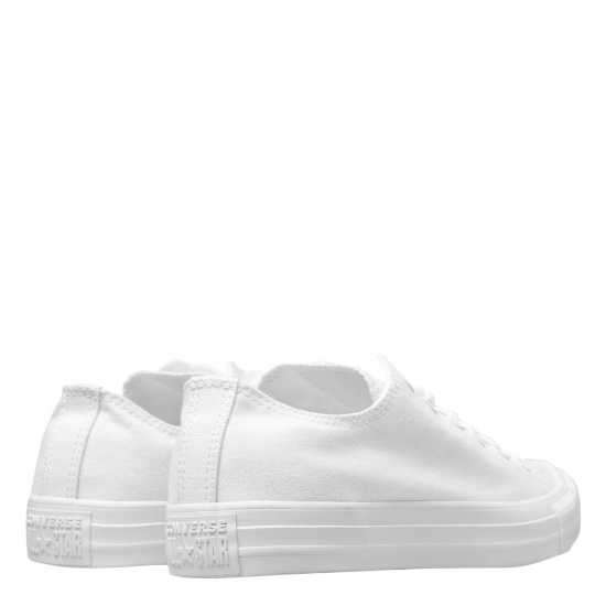 Мъжки маратонки Converse Lifestyle Chuck Taylor All Star Mono Canvas Trainers Бяло 137 Converse Lifestyle Chuck Taylor All Star Mono Canvas Trainers Бяло 137 Мъжки маратонки