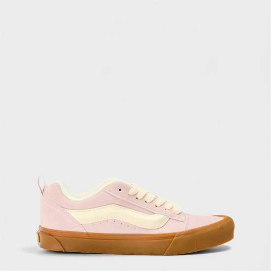Vans Adults Knu Skool Gum Sepia Rose Canvas Trainers  