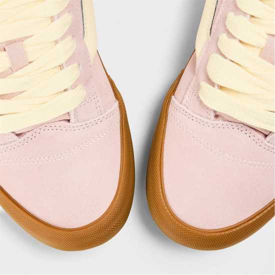 Vans Adults Knu Skool Gum Sepia Rose Canvas Trainers  