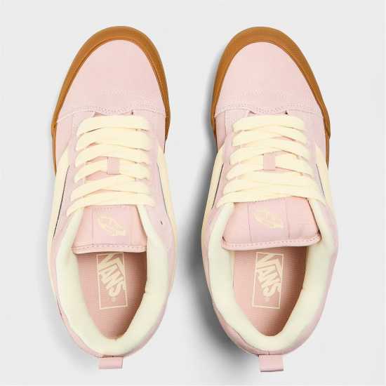 Vans Adults Knu Skool Gum Sepia Rose Canvas Trainers  