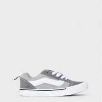 Vans Knu Skool Black/white Canvas Trainers Сиво/Бяло 