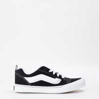 Vans Knu Skool Black/White Canvas Trainers Черно/Бяло 