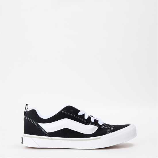 Vans Knu Skool Black/White Canvas Trainers Черно/Бяло 