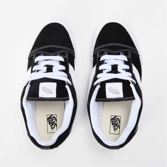 Vans Knu Skool Black/White Canvas Trainers Черно/Бяло 