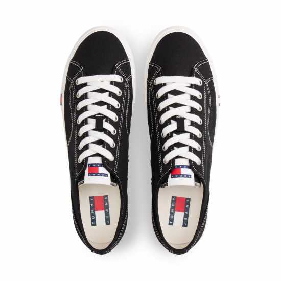 Tommy Jeans Men's Canvas Trainers Black 