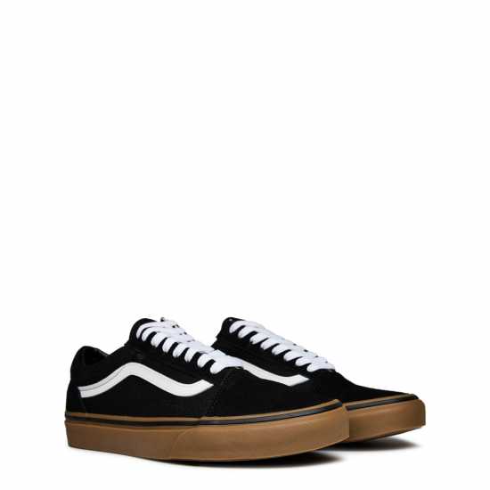 Vans Платнени Ниски Обувки Old Skool Canvas Low Top Mens Black/Gum 
