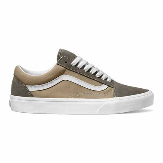 Vans Платнени Ниски Обувки Old Skool Canvas Low Top Mens Block Brown Vans Платнени Ниски Обувки Old Skool Canvas Low Top Mens Block Brown