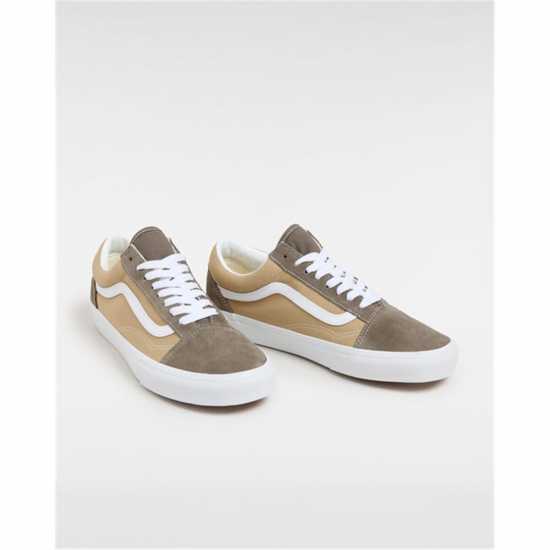Vans Платнени Ниски Обувки Old Skool Canvas Low Top Mens Block Brown Vans Платнени Ниски Обувки Old Skool Canvas Low Top Mens Block Brown