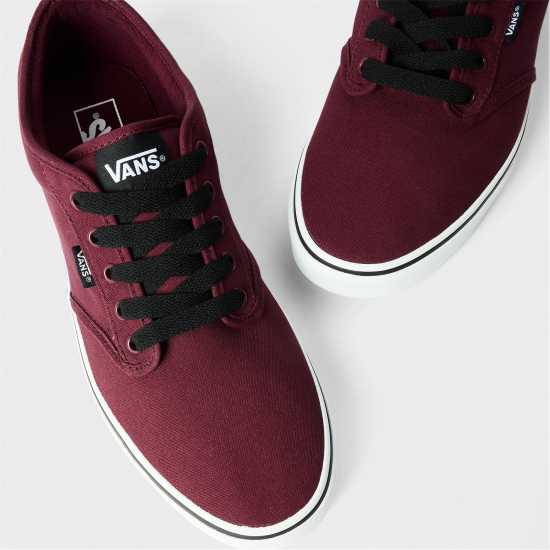 Мъжки текстилни маратонки и платненки Vans Платненки Atwood Canvas Trainers Mens Oxblood/White Vans Платненки Atwood Canvas Trainers Mens Oxblood/White Мъжки текстилни маратонки и платненки