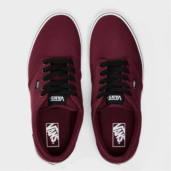 Мъжки текстилни маратонки и платненки Vans Платненки Atwood Canvas Trainers Mens Oxblood/White Vans Платненки Atwood Canvas Trainers Mens Oxblood/White Мъжки текстилни маратонки и платненки