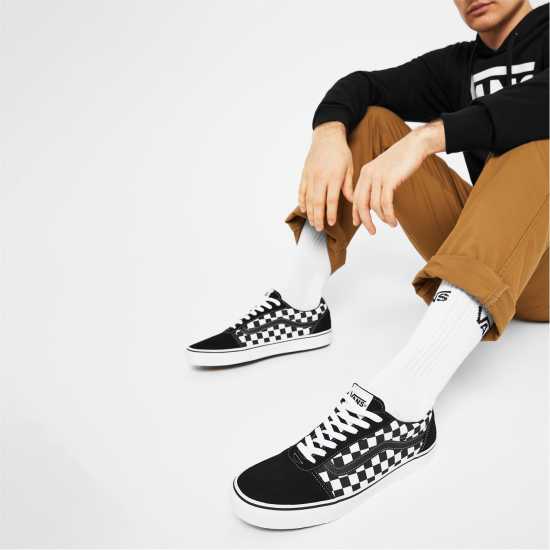 Мъжки текстилни маратонки и платненки Vans Ward Checkered Trainers Vans Ward Checkered Trainers Мъжки текстилни маратонки и платненки