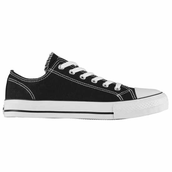 Soulcal Ниски Мъжки Маратонки Canvas Low Trainers Mens Черно Мъжки текстилни маратонки и платненки