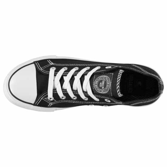 Soulcal Ниски Мъжки Маратонки Canvas Low Trainers Mens Черно Мъжки текстилни маратонки и платненки